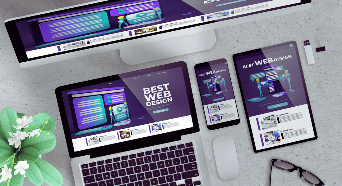 Mobile-friendly business website design on smartphone.