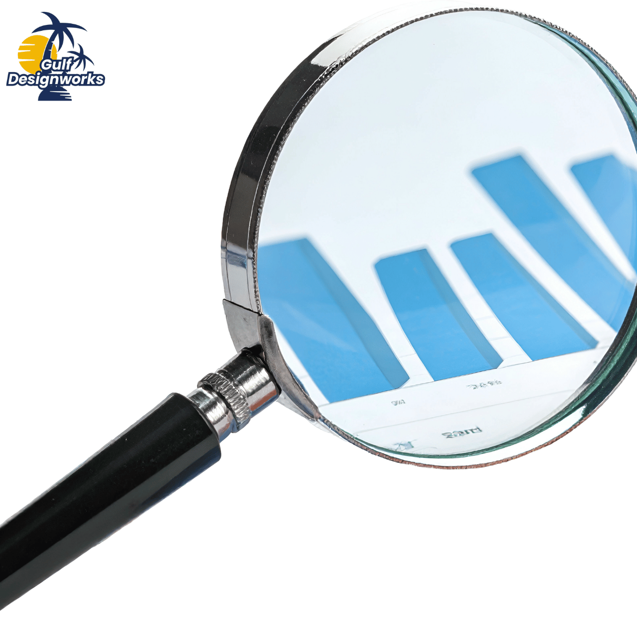 SEO services illustration with search bar, analytics, and ranking growth icons.