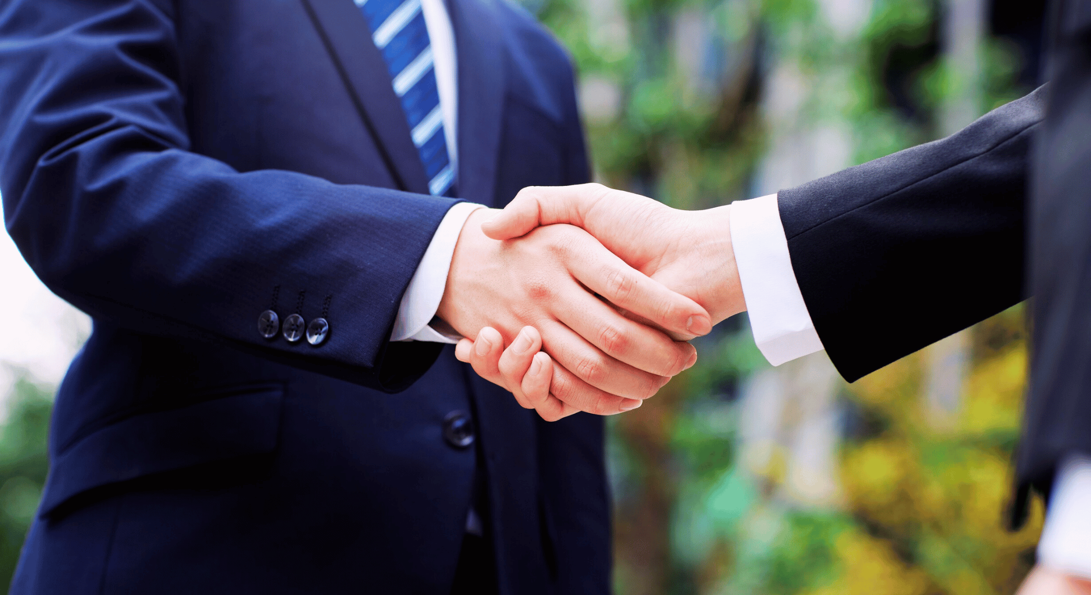 Business handshake symbolizing successful collaboration.