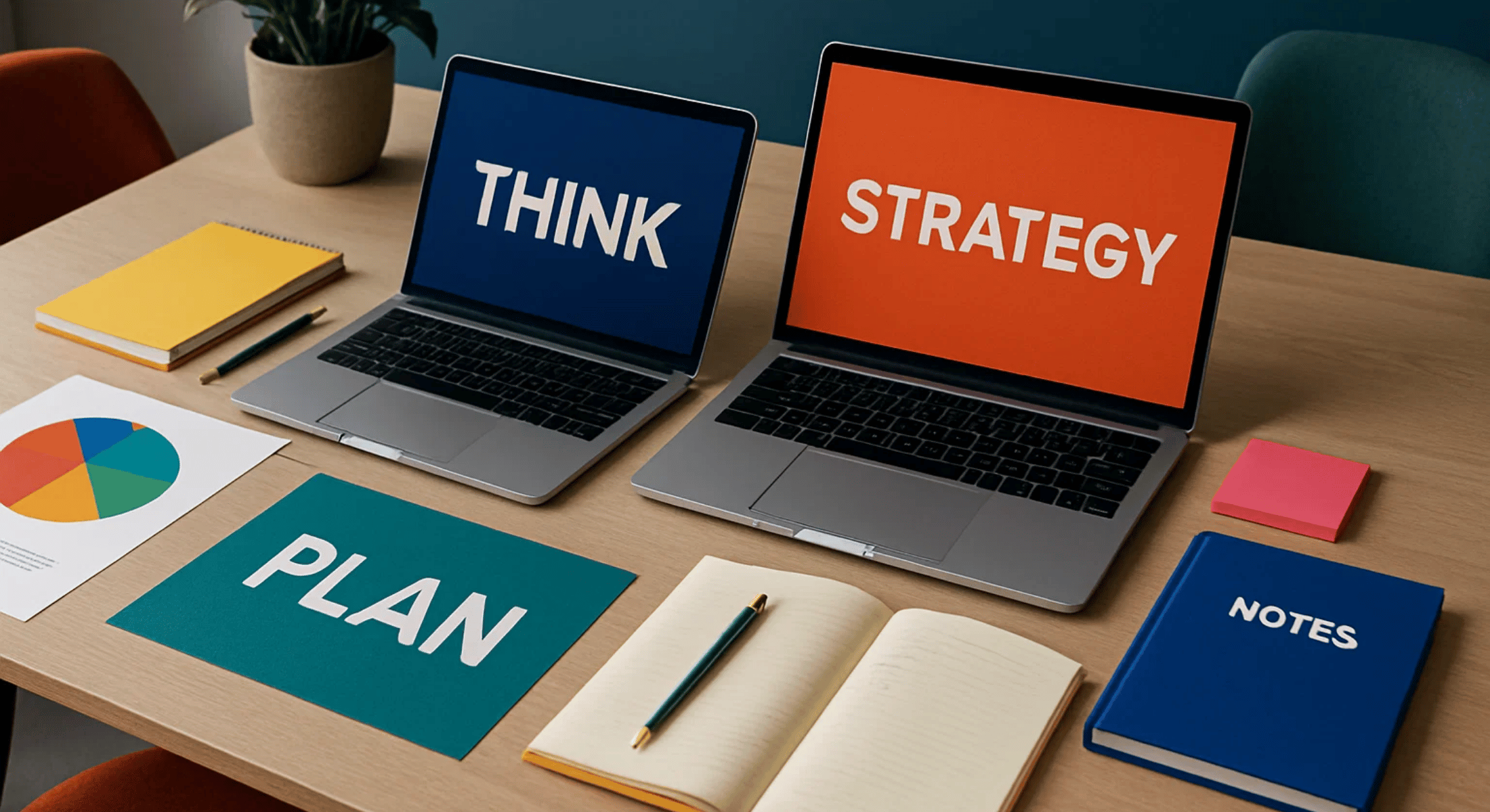 Digital strategy team collaborating on business growth plan.