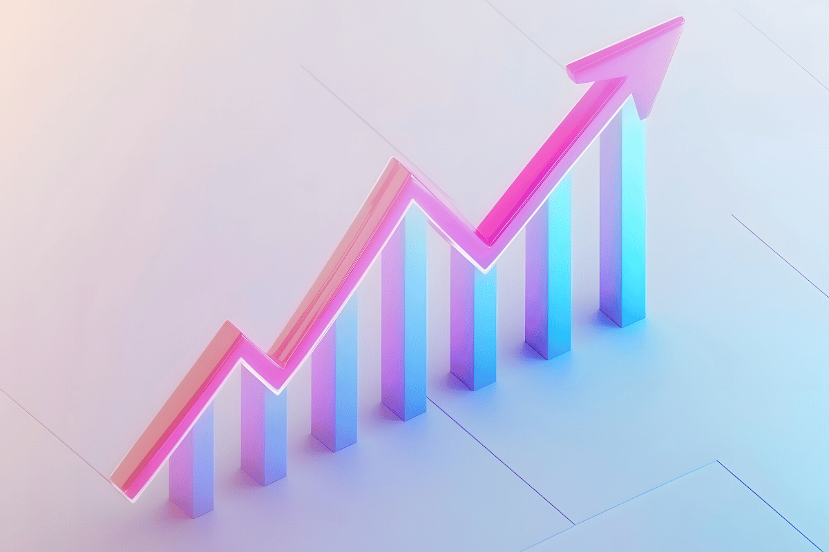 Illustration showing consistent, long-term growth compared to fleeting trends.