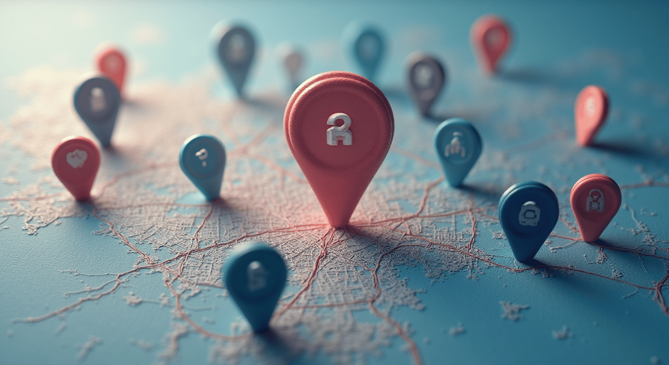 Local business listings optimized across Google Maps, Bing, Apple Maps, and directories.
