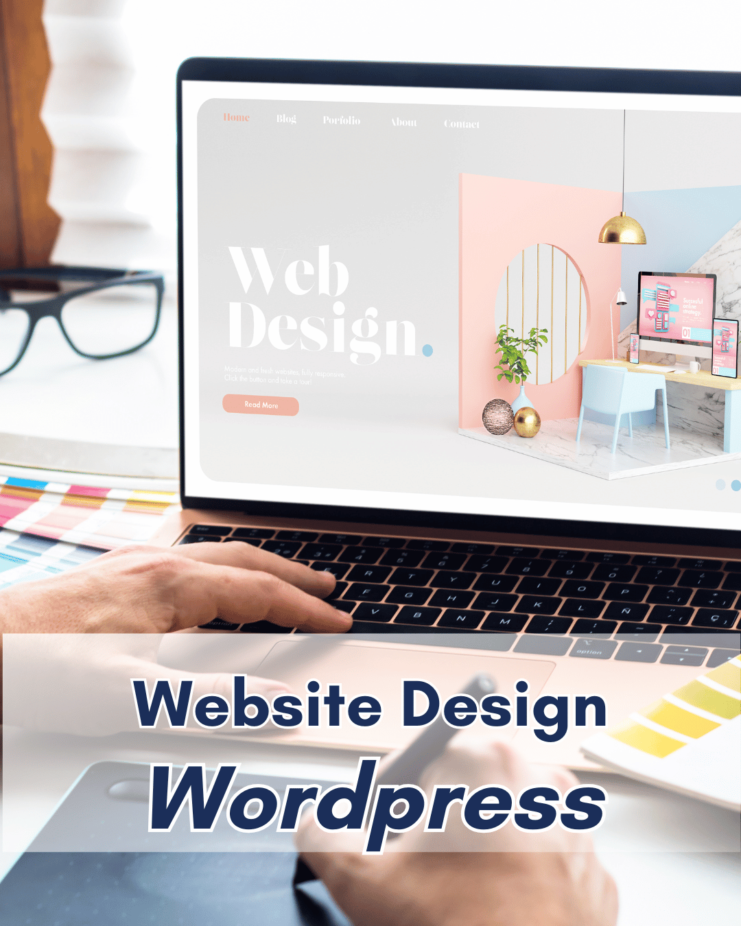 Modern business WordPress homepage design by Gulf Designworks