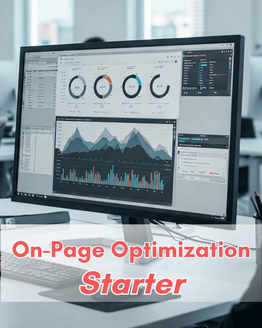 On-page SEO audit highlighting headings, images, and link improvements.