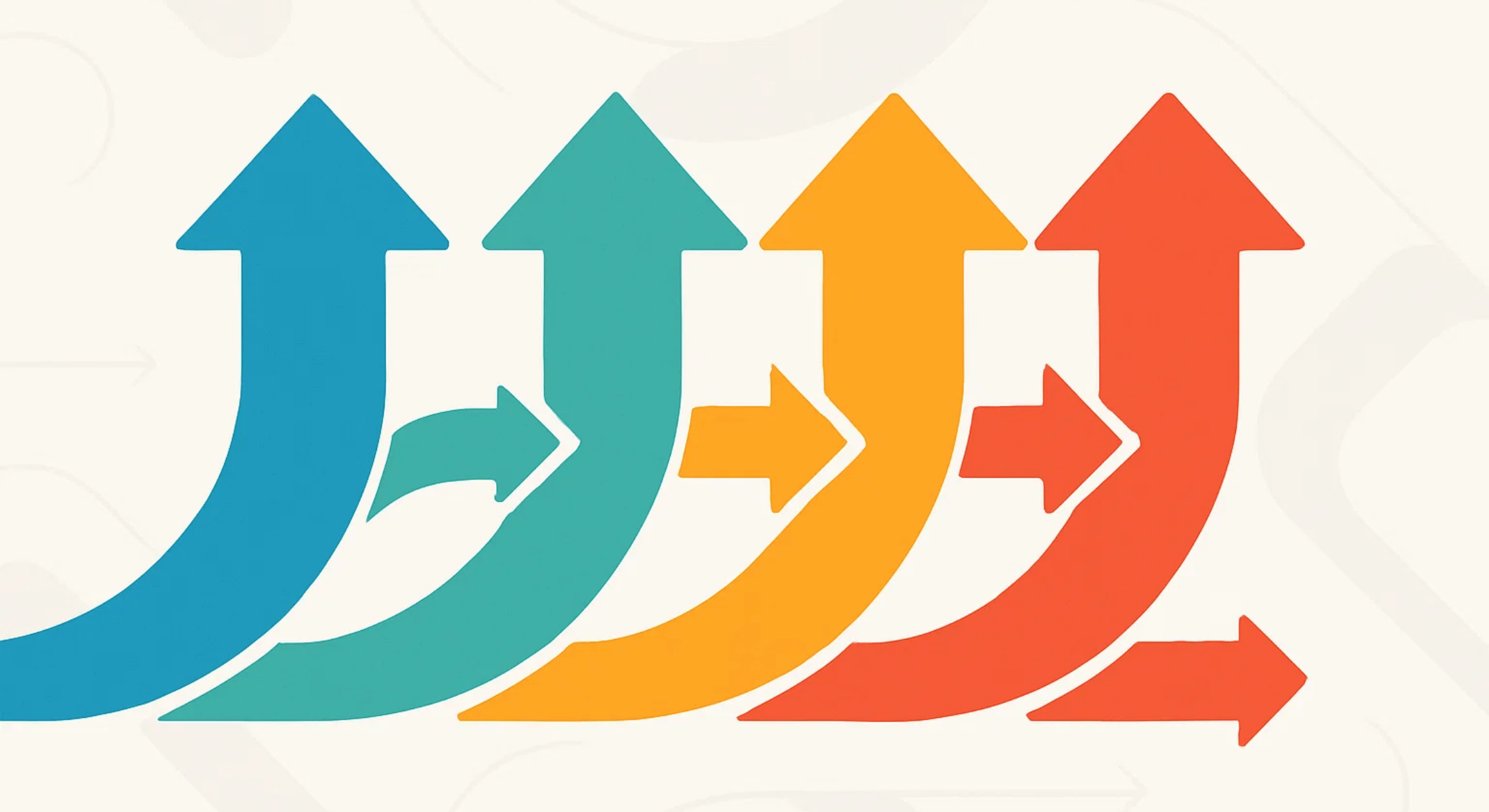 Step-by-step digital marketing process illustration.