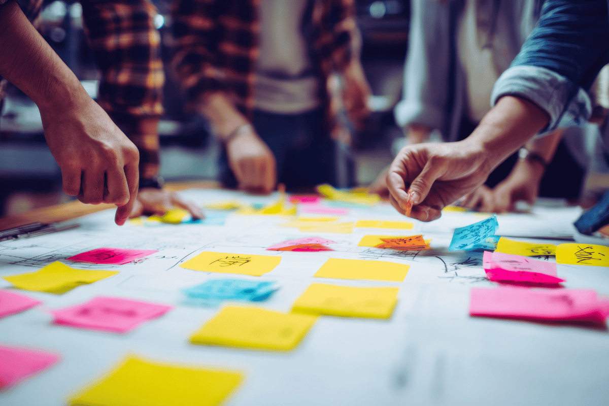 Team collaborating during project discovery session
